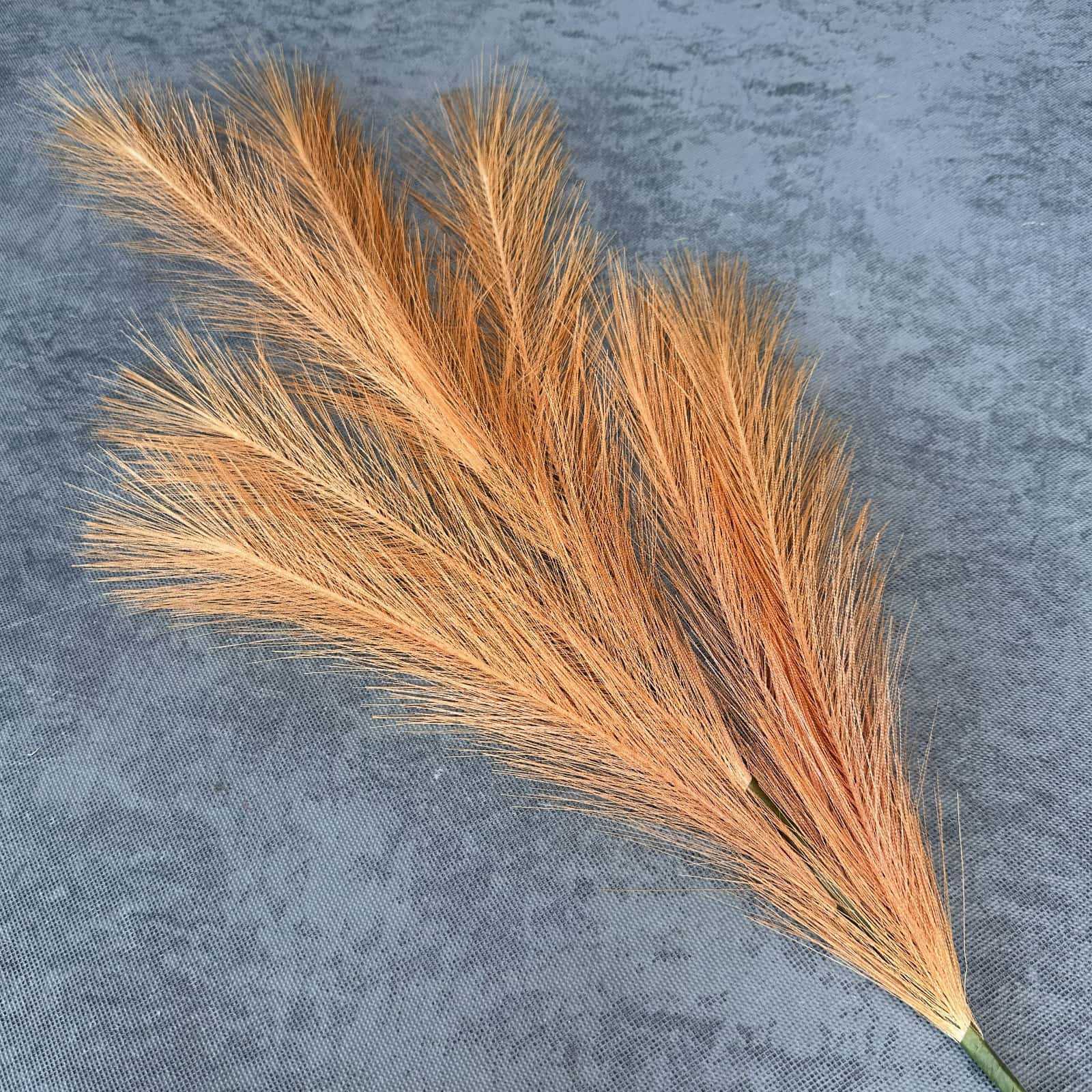 Simulación de 7 horquillas Pluma Flor eterna Decoración de la escena de la boda Decoración del hogar Hierba de junco de colores Decoración de flores falsas al por mayor