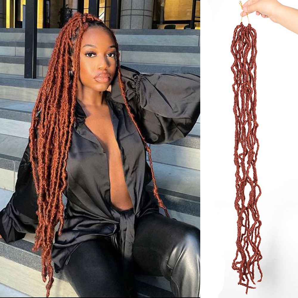 Capelli sintetici 30 pollici 1 confezione di estensioni dei capelli sintetici con treccia di radice all'uncinetto_voghion.com