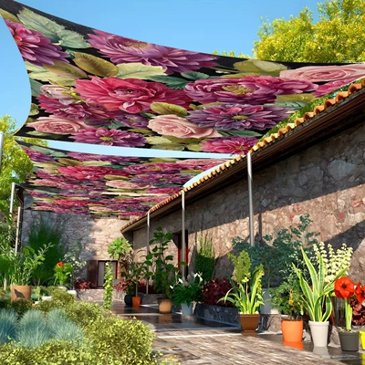 courtyard terrace ceiling, waterproof and | Avtomobil yan çətirləri - sunshade-sail-7-185-240cm