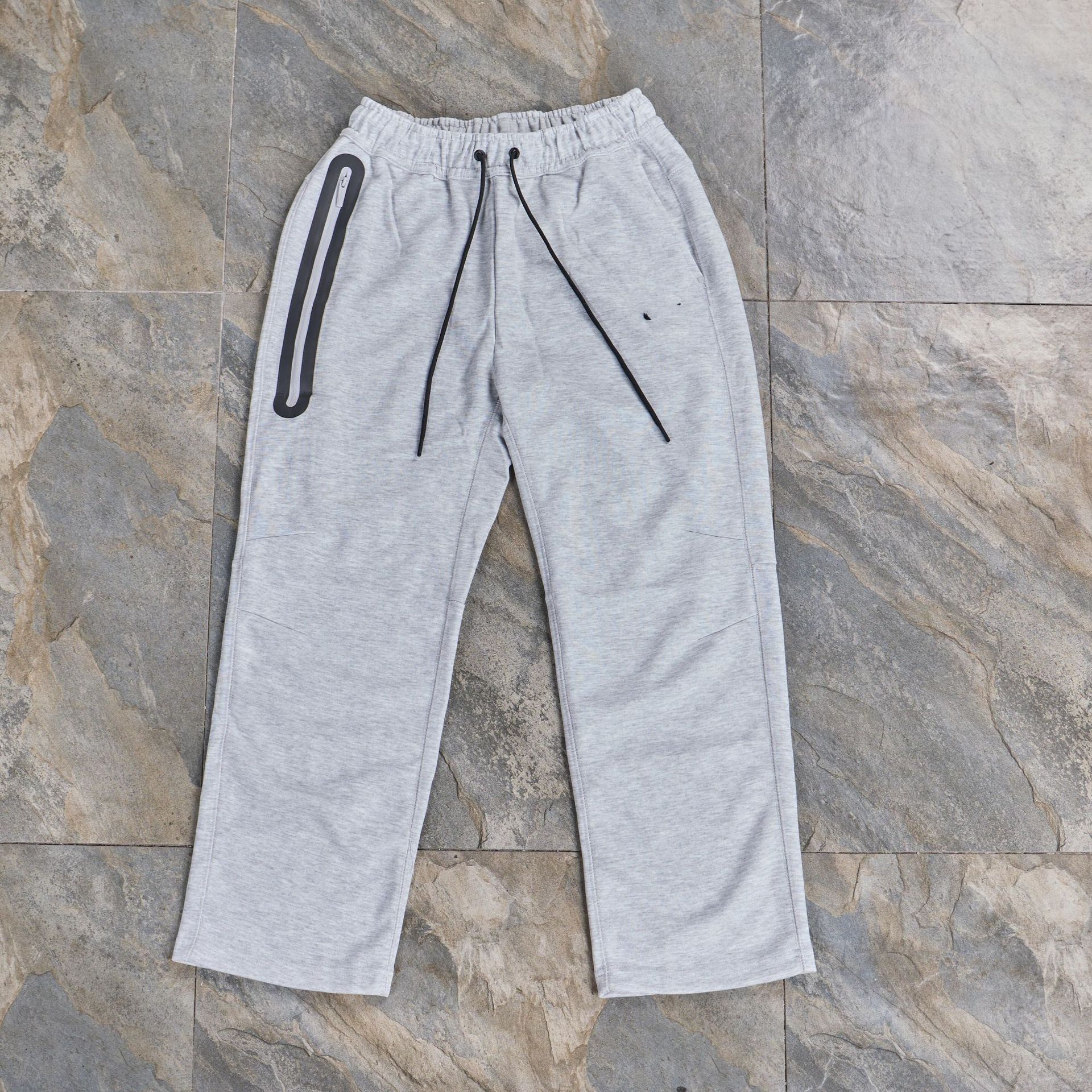 2024 primavera y otoño para hombres nuevos pantalones de goma cremallera aire capas de algodón a través de pantalones deportivos de piernas cortas pantalones casuales