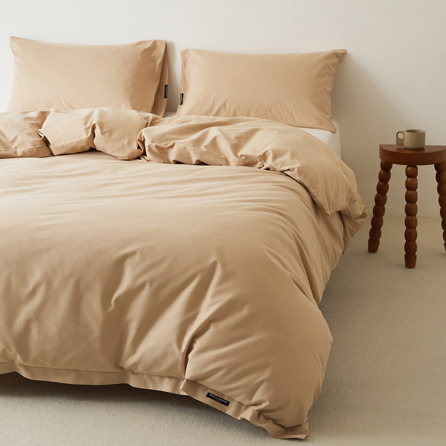 100s純綿の綿の長い綿の毛を磨いて布団カバーの単品の秋冬の厚いベッドカバーの綿の布団カバーの純色のシーツの枕カバー