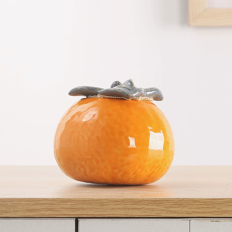 Люкс-легкая керамическая persimmon чайная банка для свадьбы конфетная банка свадебные украшения, засушенные фрукты хранения