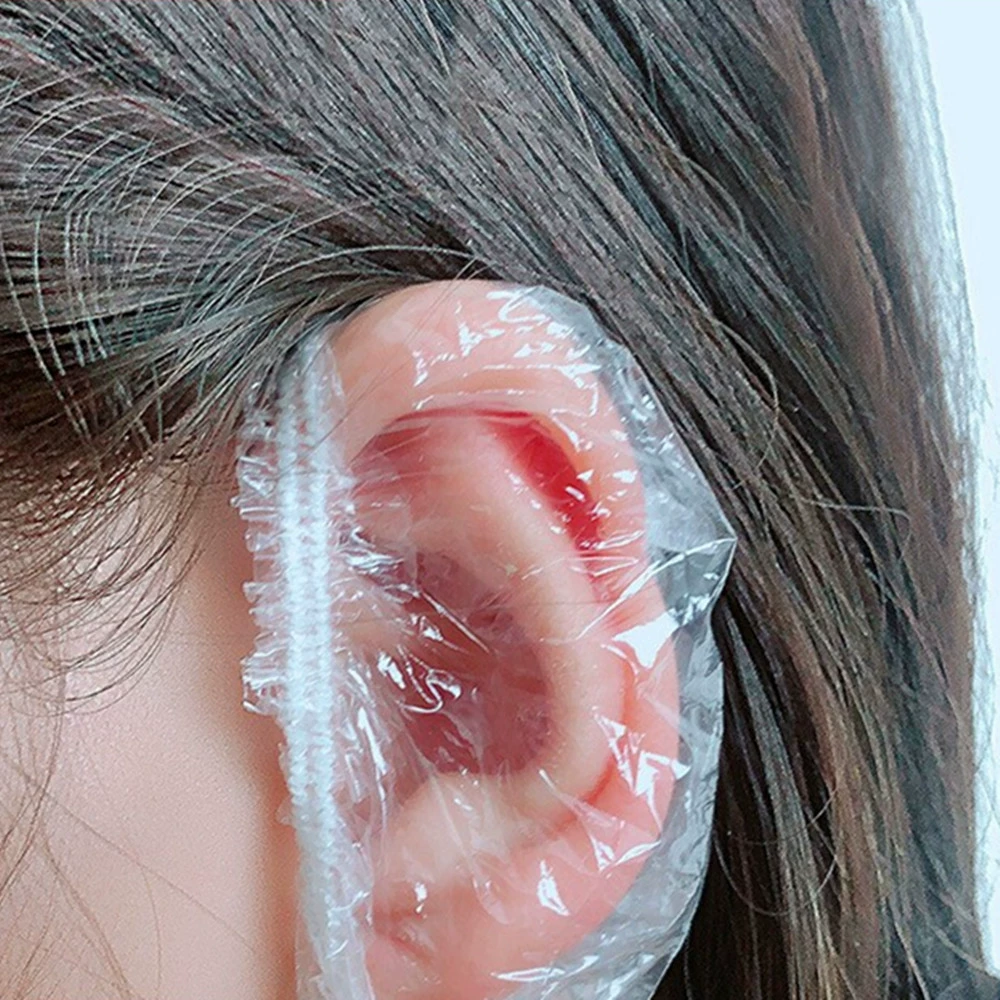 100 Одноразовых утолщенных наушников, ушных отверстий, наушников для купания, стирки, водонепроницаемых, косметических и окрашивающих волос для защиты ушей