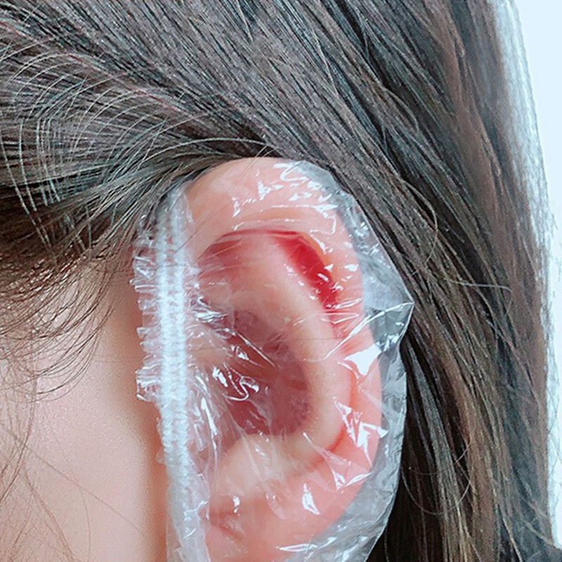 100 disposable thickened earmuffs, ear holes, bathing, washing, water-proof, beauty and hair coloring earmuffs to protect ears