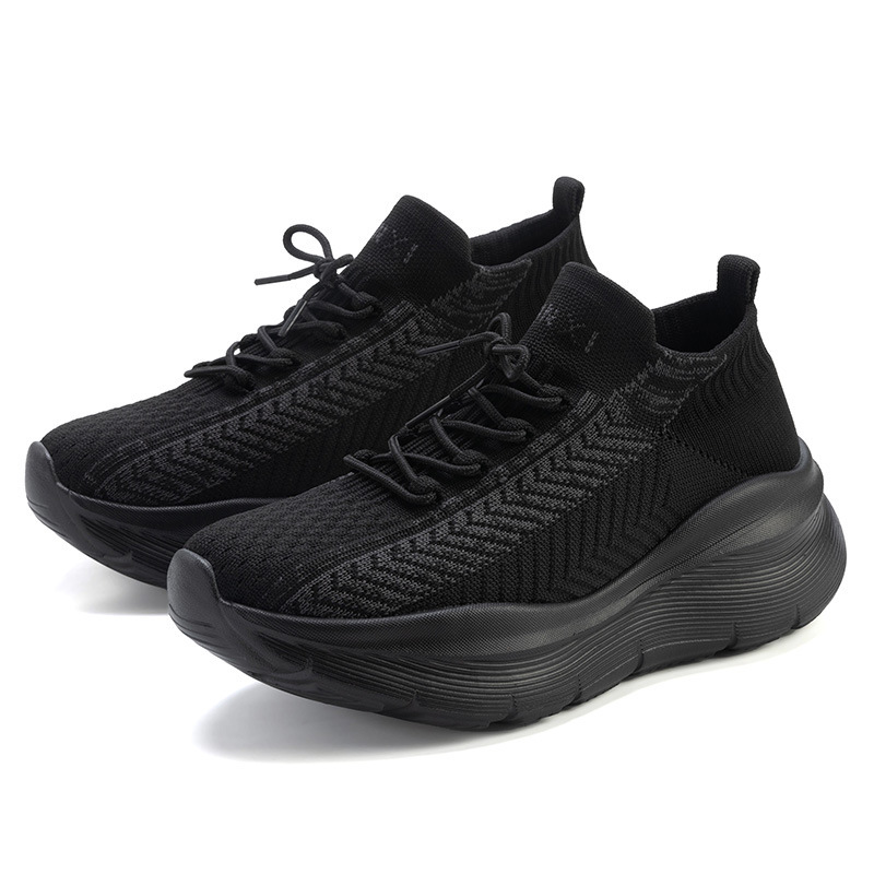 Cross-Border Spring and Autumn New Breathable Square Dance Shoes for Men and Women, Soft-Soled Casual Sports Dance Shoes, Fly-Knit Shoes