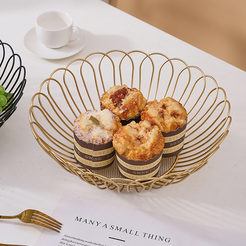 European-style light luxury fruit plate wholesale creative decoration household candy snack plate living room iron fruit basket high-leg