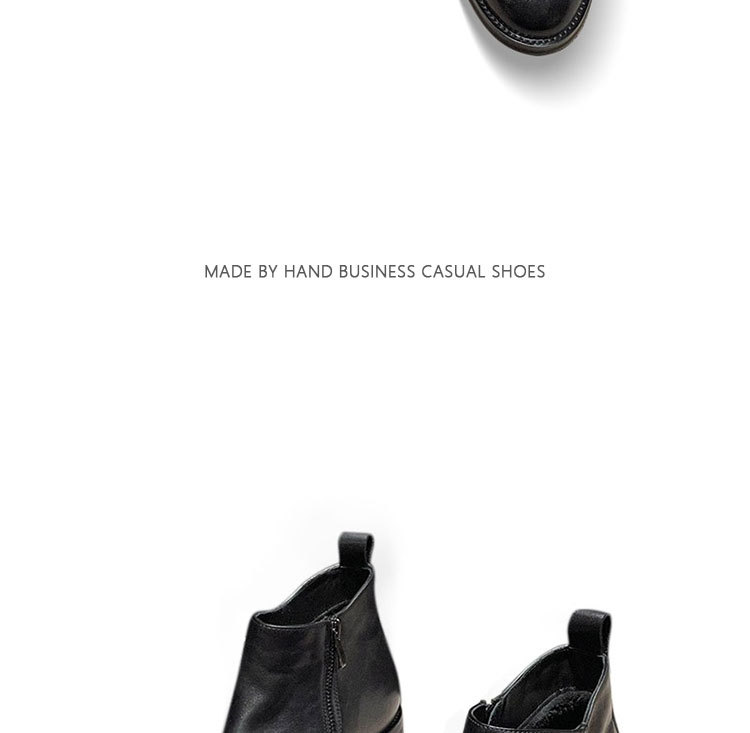 Scarpe in pelle casual da lavoro alte in pelle Stivali retrò neri Stivali alti alla moda tutto in uno da uomo britannici_voghion.com