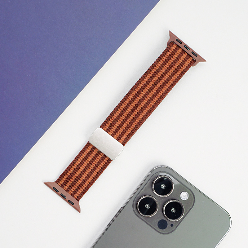 适用苹果applewatchS10降落伞扣条纹iwatch8/9/10智能手表带腕带|undefined