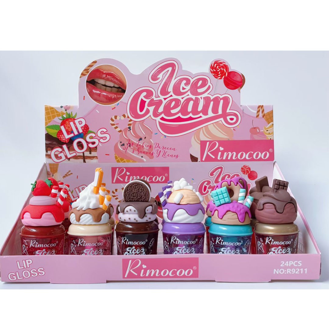 Amazon's Popular Ice Cream Lip Gloss Pvc Soft Rubber Perfume Cap Protective Bottle Cap Cover Factory