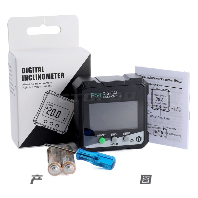 Инклинометр ETOPOO 4*90 градусов IP54 ЖК-экран с магнитным цифровым дисплеем ЖК-простой инклинометр