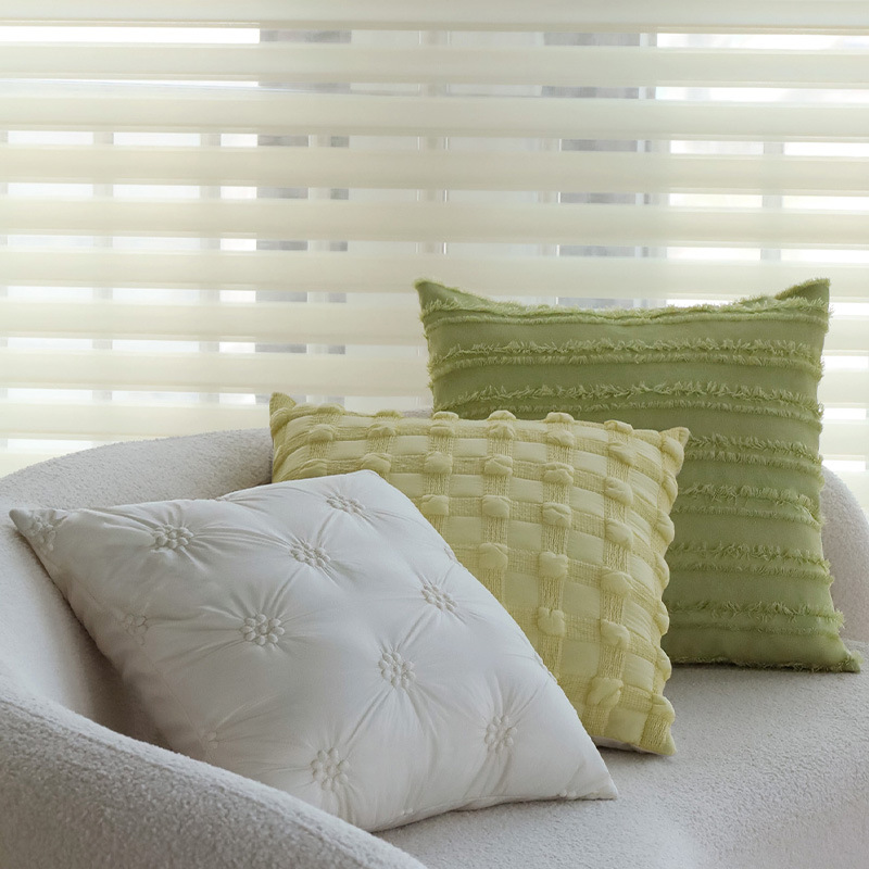 Verano pequeño fresco almohada verde almohada sofá cojín encantador hotel decoración de alojamiento residencial nuevo cojín mayorista