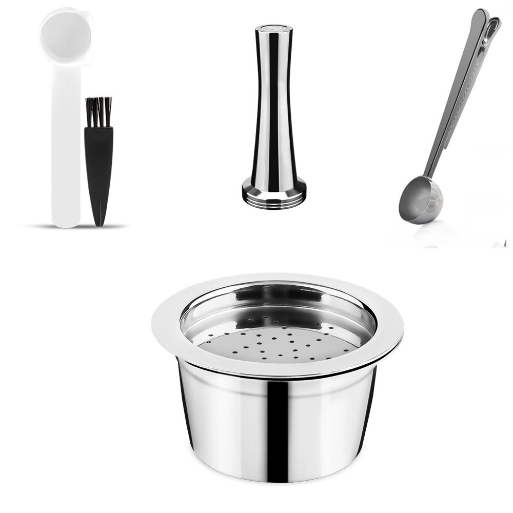Compatible preferido K Máquina de café Reutilización Llenar Cápsula Shell Cápsula de café Acero inoxidable Reciclar Llenado