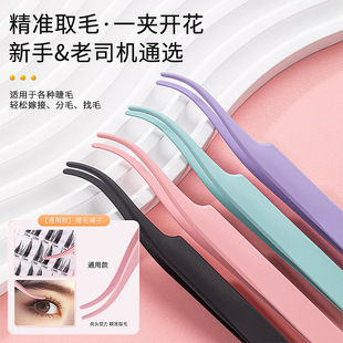 False Eyelash Tweezers, Eyelash Grafting Tweezers, Eyelash Tweezers, Double Eyelid Stickers, Portable Beauty Tools, Dolphin Clips