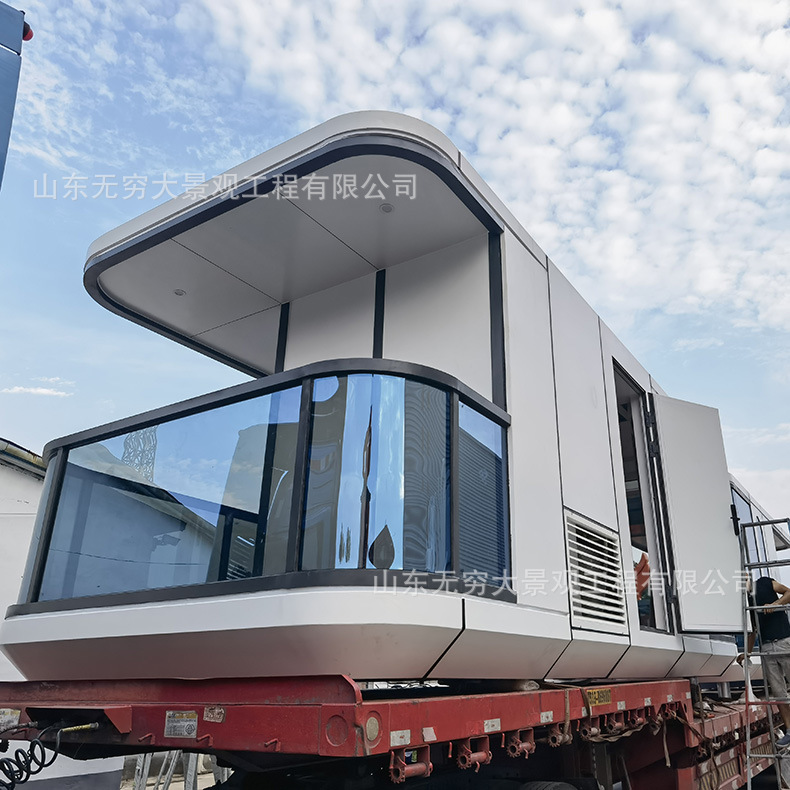 Riverside vacaciones colgando cápsula espacial B & B fabricante de producción Park RV combinación Hotel campamento temático