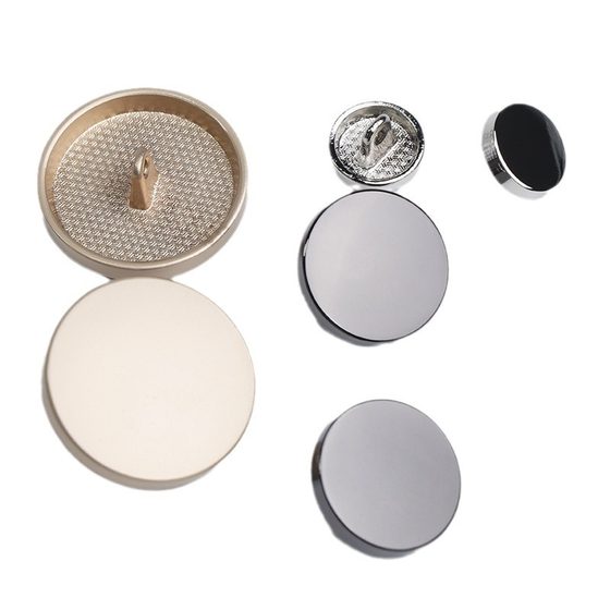High-grade Sense Metal Woolen Coat Button Accessories High-grade Women's Buckle Coat Golden Flat Button Shirt Button Complete Collection