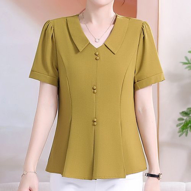 Fashionable shiffon summer short sleeve T-shirt