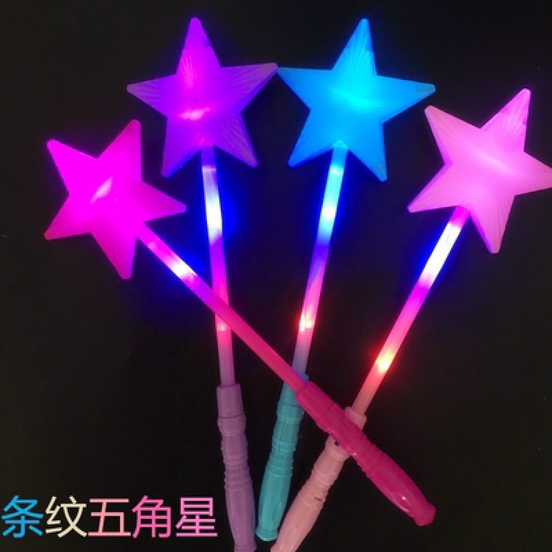 Concierto de palos fluorescentes estrella pentagonal brillante azul brillante aro de cabello flash stick props de la fiesta