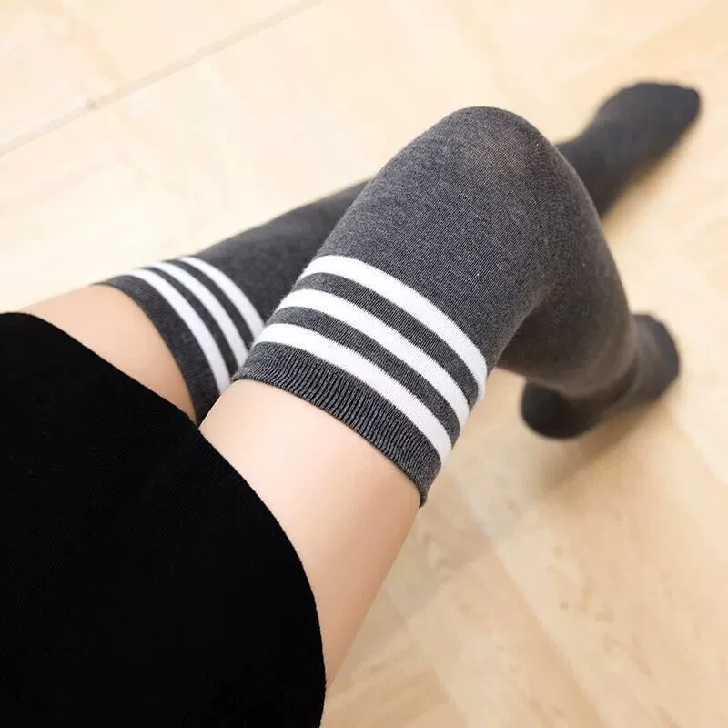 High boots, knee socks, long trousers for students