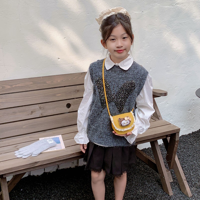 Bolsas para niños 2025 nueva moda coreana para hombres y mujeres bolsas de hombro mini princesa accesorios bolsas de cambio
