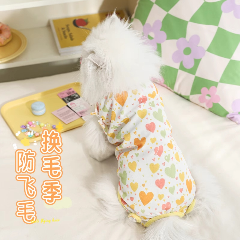 Ropa de gato, anti-caída de pelo, gatito fino de verano, destete, gata madre, protección del vientre, paquete completo, gatito mascota, ropa de esterilización de verano