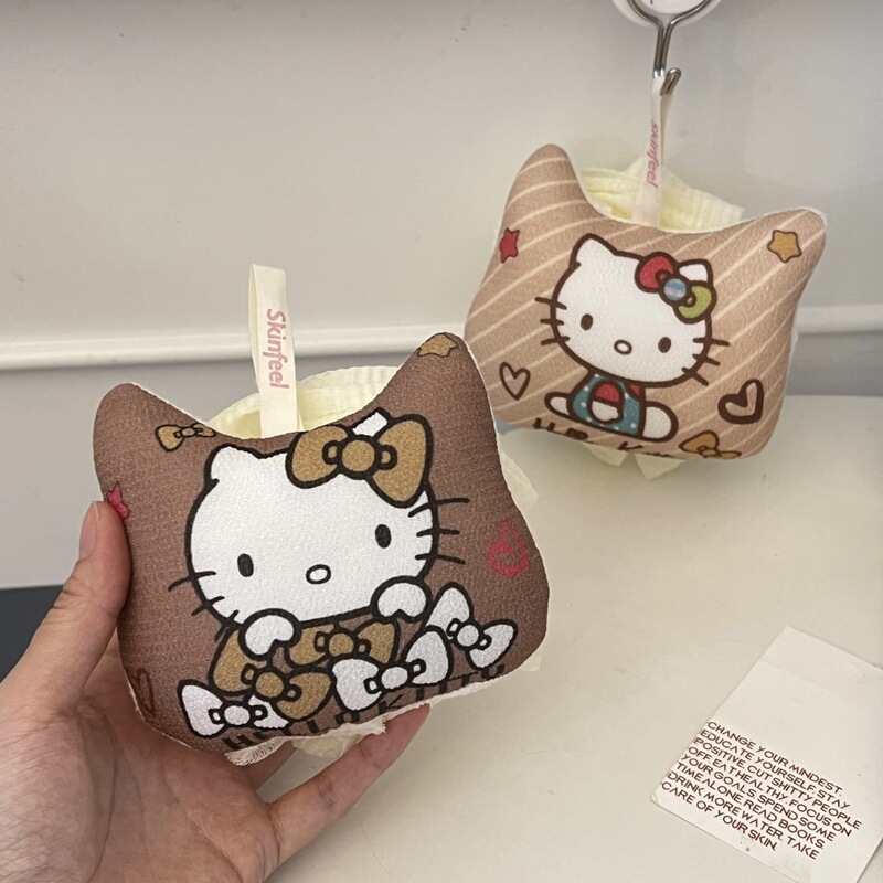 可爱Kitty沐浴球柔软起泡网家用儿童洗澡浴花耐用不易散洗澡神器|undefined