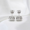 Earrings, wholesale, micro incrustation, 1 carat, 2 carat