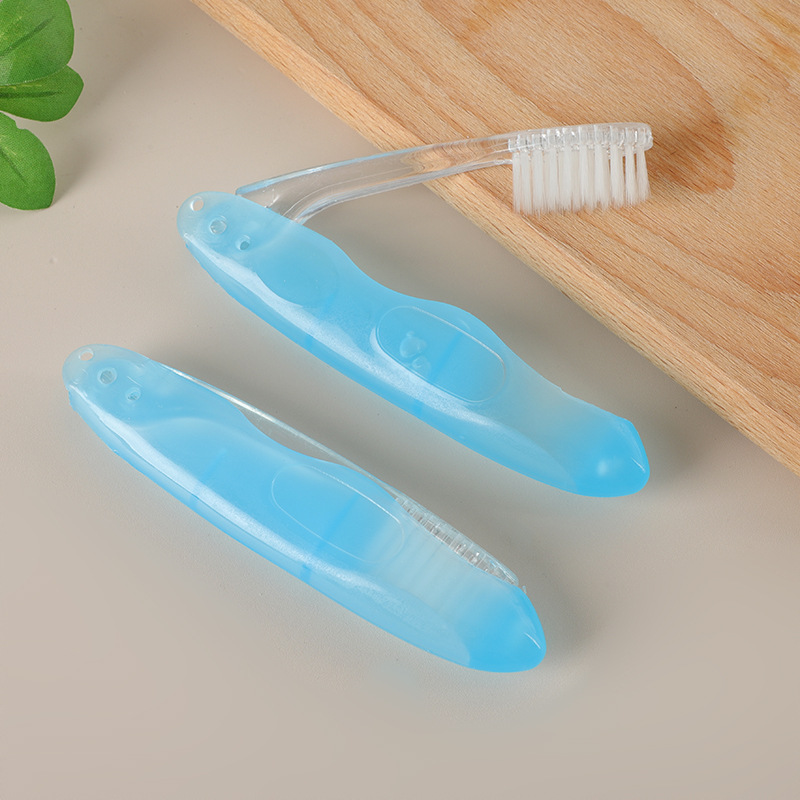 Folding Toothbrush Travel Portable Airline Toiletries Soft Bristle Toothbrush Small Shrimp Plastic Toothbrush Wholesale