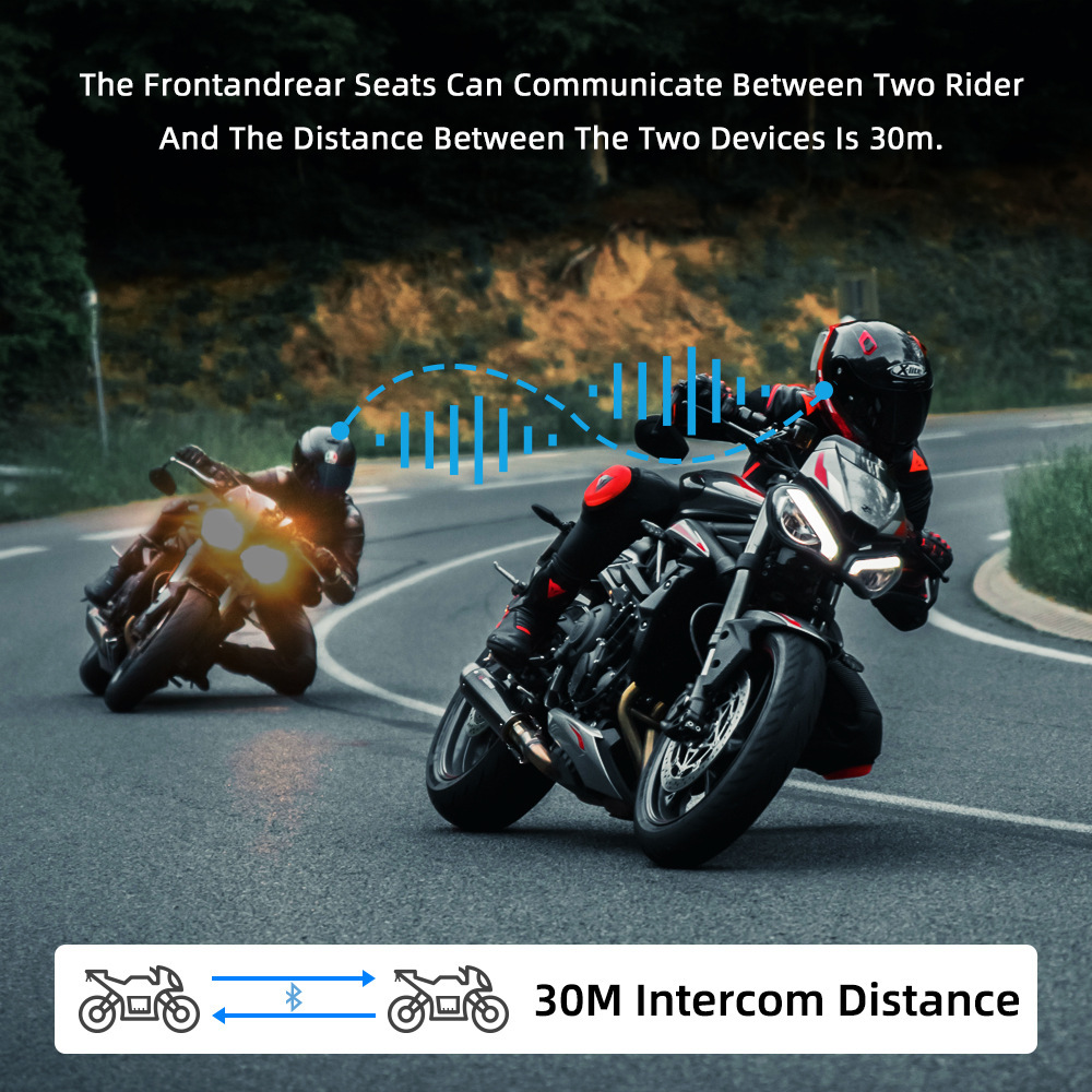 Wayxin Motorcycle Helmet Headset Bluetooth Helmet Headset Helmet Intercom 2 Person Talk T2