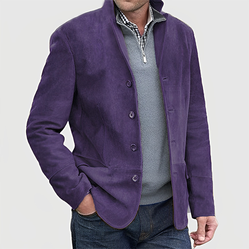 2024 otoño e invierno Amazon Independent Station Wish Comercio exterior europeo y americano transfronterizo nueva solapa retro chaqueta casual para hombres