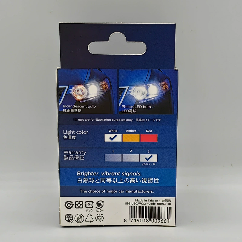 Филипс T10 LED W5W 11961U60AWX2 6800K Arctic white light автомобильная широкая индикационная лампа