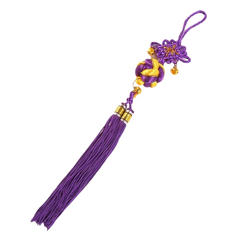 Оптовая Lucky Ball Китайский узел Маленький колокольчик Кисточка Китайский узел Висячие украшения Маленький подарок Туристические сувениры Доступны оптом