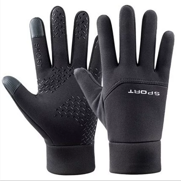 Windproof, Waterproof, Velvet, Warm, Waterproof, Cycling, Non-Slip, Full-Finger Cycling, Outdoor Fitness, Fishing Long-Finger Gloves