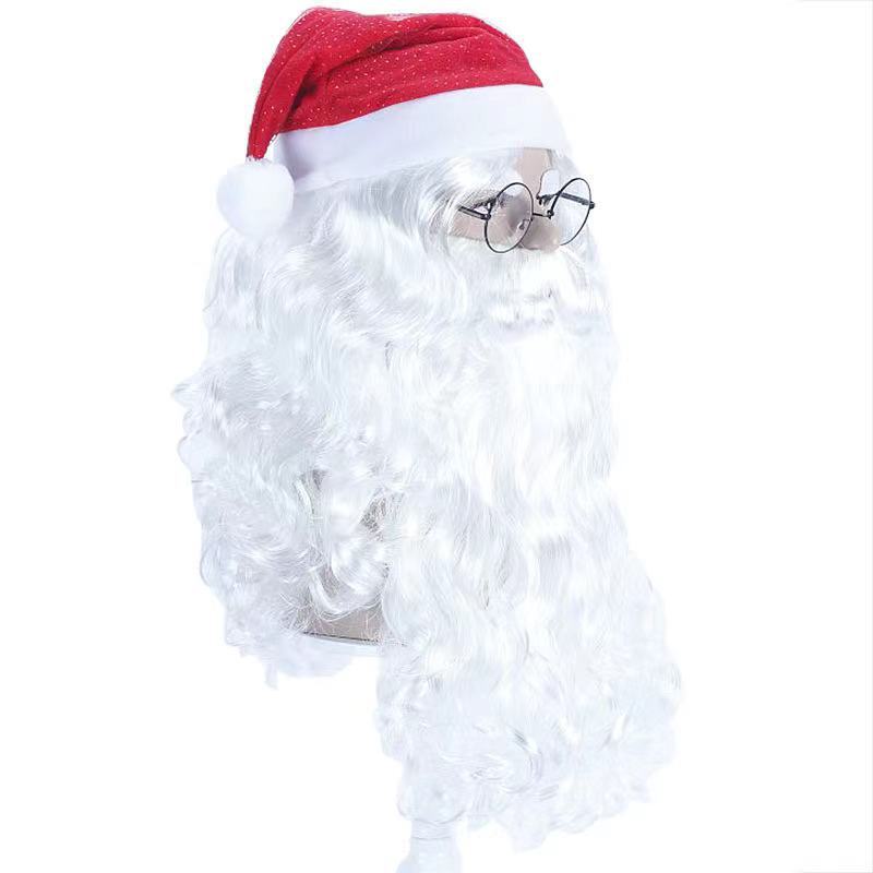 Santa Claus wig Christmas wig gift beard wig grandpa wig beard wig chemical fiber wig