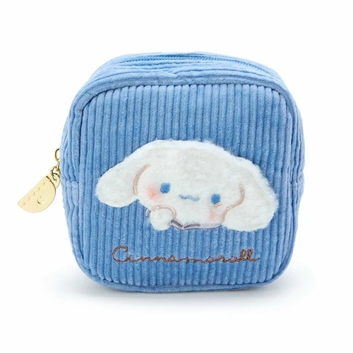 Japanese cute cinnamon dog Kuromi corduroy embroidered small cosmetic bag change storage bag lipstick bag