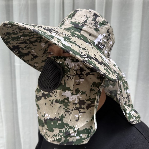 Sombrero de protección solar para hombre, sombrero de verano, sombrero para el sol, máscara de trabajo, sombrero fresco, protección UV, sombrero para ciclismo y pesca, transpirable.