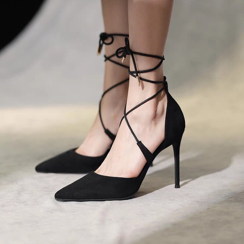 Cross-Strap Stiletto High Heels for Women, Designer Pointed Toe Sexy Shoes, New Niche Style for Summer 2026 Cross-Strap Stiletto High Heels for Women, Designer Pointed Toe Sexy Shoes, New Niche Style for Summer 2026