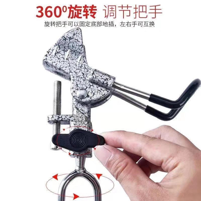 Manufacturer wholesale spotted hand two-in-one stand stainless steel stand die-cast aluminum floor stand fishing gear fishing accessories