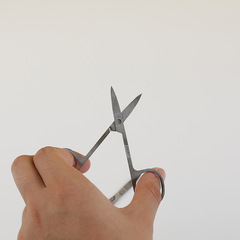 Michele Stainless Steel Small Scissors Manual Beard Nose Hair Trimmer Eyebrow Grooming Tool Beauty Scissors Wholesale Set