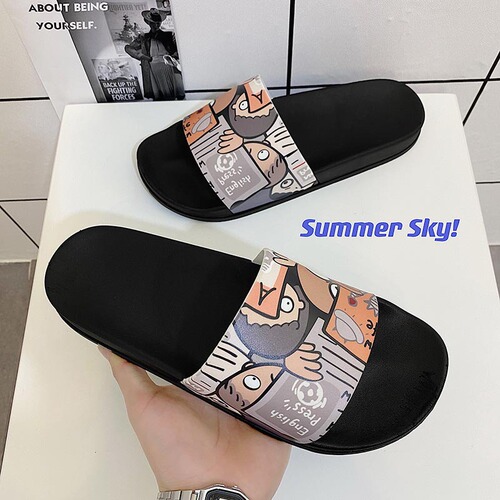  New Slippers for Women Summer Fashion Outerwear Slippers Korean Style Personalized Home Outdoor Beach Couple Sandals Slippers