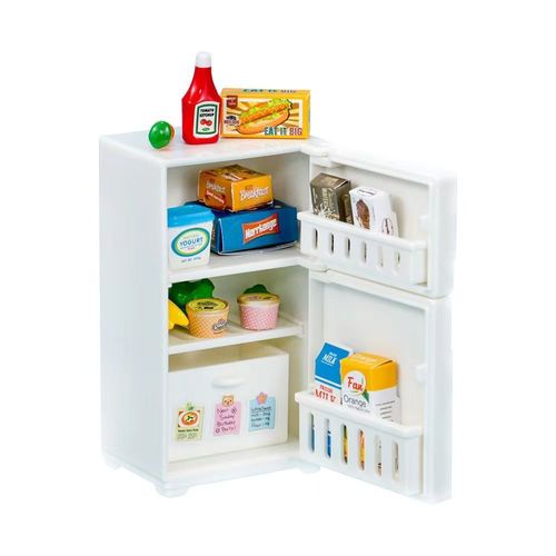 1:12 Scale Dollhouse Mini Furniture Micro Model Kitchen Scene Playing Toy White Refrigerator