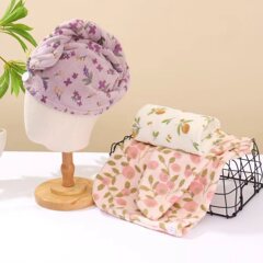 新款珊瑚绒印花加厚干发帽柔软舒适不易掉毛学生女士碎花干发毛巾