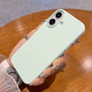 Чехол из жидкого силикона «облако» для Apple 16 Pro Max iPhone 15 сверхтонкий не желтеет однотонный противоударный
