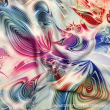 60S人造棉贡缎 Rayon人棉真数码印花布女装棉绸 柔软透气服装面料