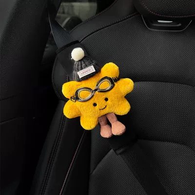 Shoulder Pads, Decorative Plush Doll, Seat belt shoulder pad - black-shoulder-pads-sunflower-black-hat-no-specifications