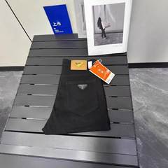 高端欧货黑色牛仔裤男新款潮牌轻奢修身小脚裤潮流休闲长裤男