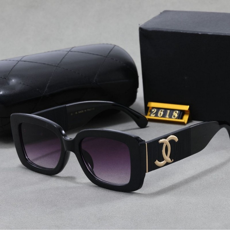 时尚小香家欧美潮墨镜男女同款太阳镜矩形复古造型sunglasses|undefined