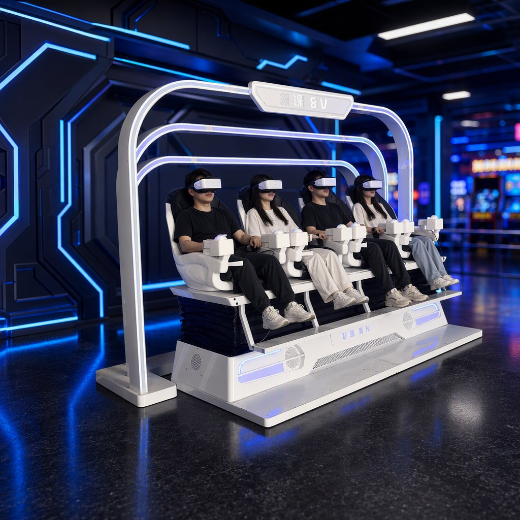 Equipos de entretenimiento VR inmersivos comerciales multipersona VR cuatro personas teatro interactivo ciencia popular sala de experiencia