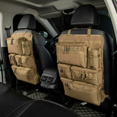 Car storage bag/box Off-Road Vehicle Seat Back - coffee-color