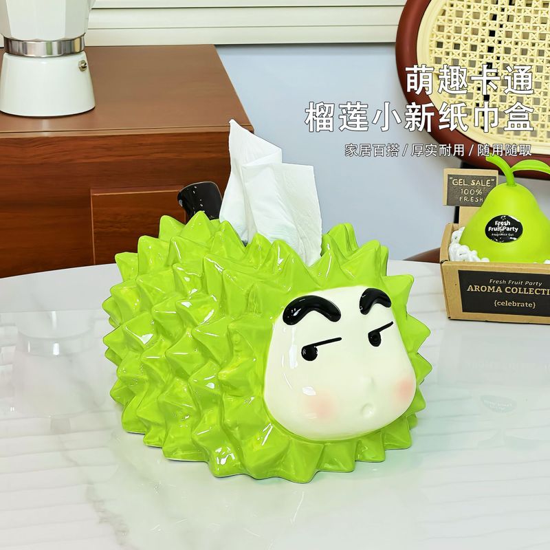 可爱蜡笔小新纸巾盒客厅装饰摆件家用创意卡通陶瓷抽纸盒生日礼物|undefined