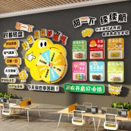 办公司室互动幸运转盘墙面装饰能量加油补给站贴企业文化氛围布置